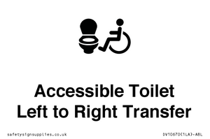 Accessible Toilet with Left to Right Transfer